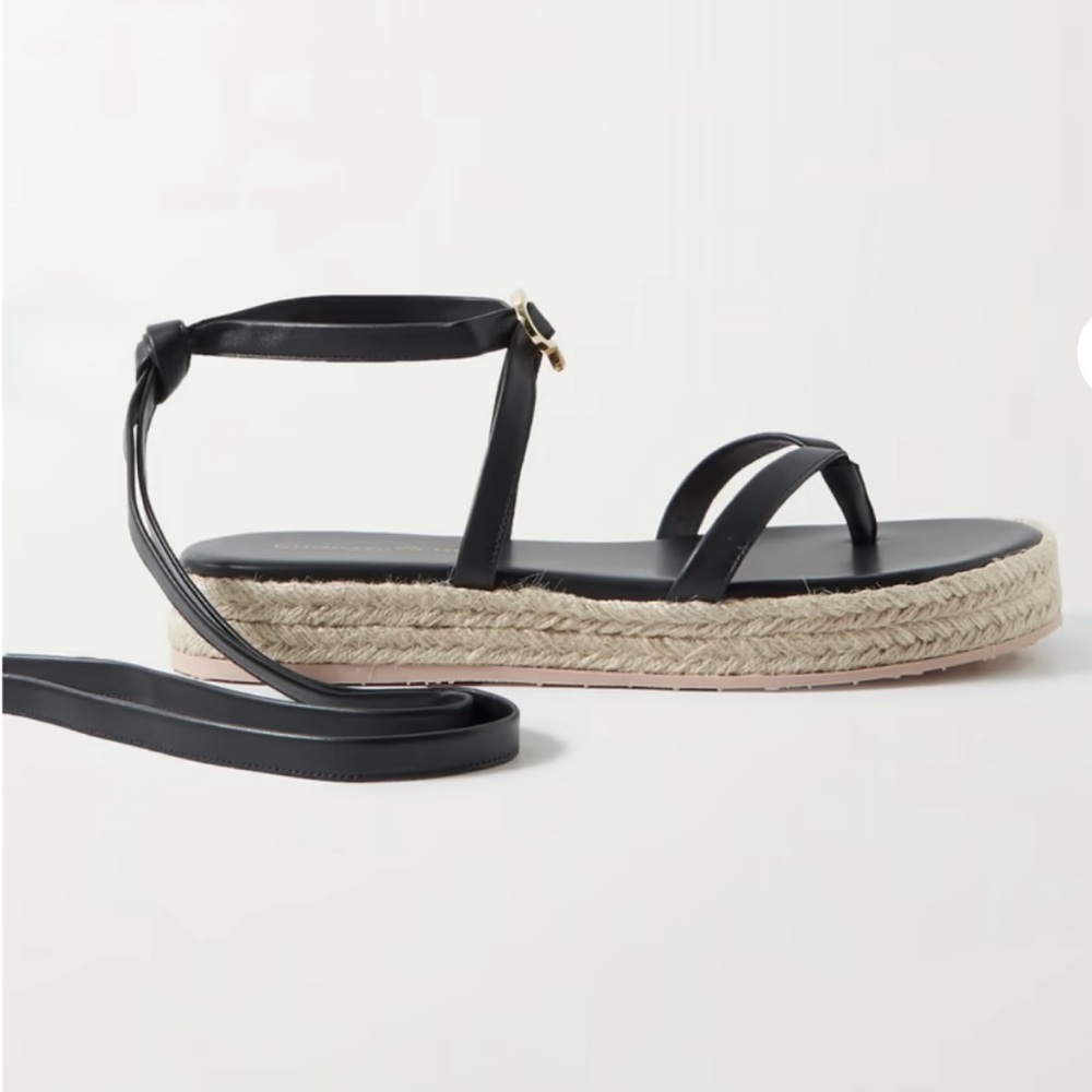 Gianvito Rossi Black Espadrille Sandals
